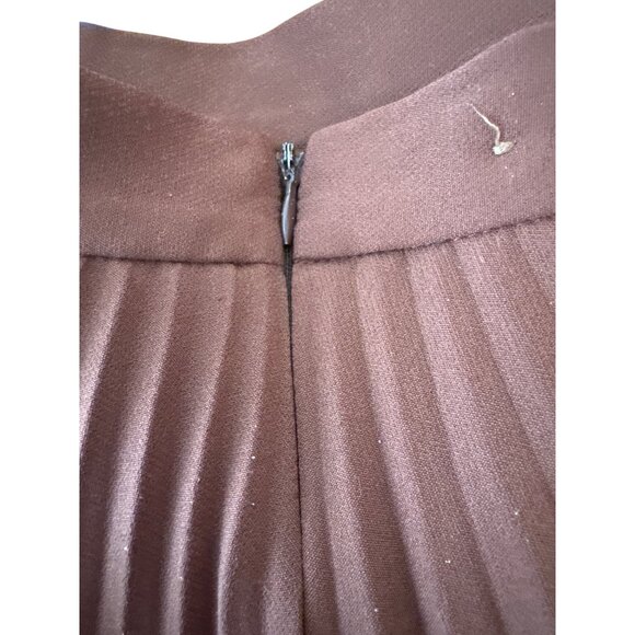 2/$30 Brown Pleated Midi Skirt By InCity Size 16Y Soft Fabric Flowy Design - Picture 12 of 13